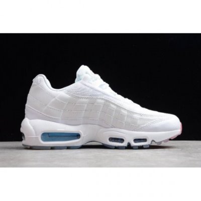 Nike Erkek Air Max 95 Beyaz / Mavi / Metal Gümüş Koşu Ayakkabısı Türkiye - HRW4L5DK